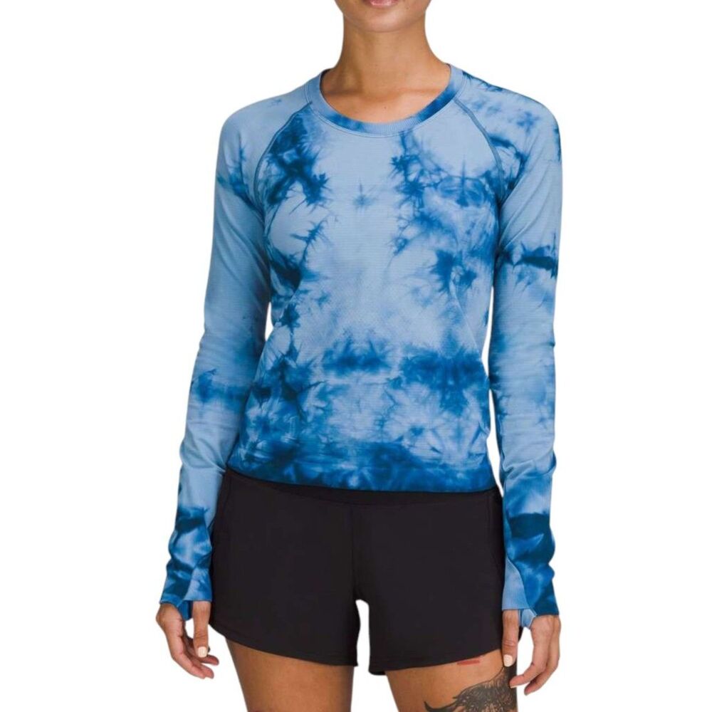 Lululemon Swiftly Tech Long Sleeve Shirt 2.0 Race Length Marble Dye Commander